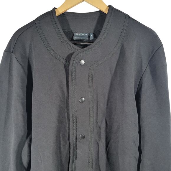 ASOS Design Button Up Long Sleeve Cardigan Shacket Black Unisex S NWOT - Picture 4 of 9